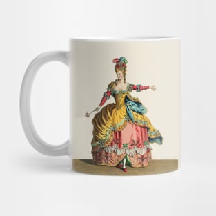 Marie Antoinette Antique Color Lithograph Mug